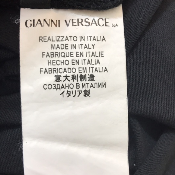 GIANNI VERSACE Black & Gold Beaded Medusa T-Shirt - Picture 7 of 9